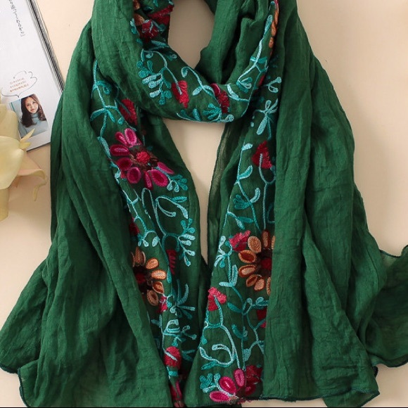 Beautiful Embroidered scarf wrap - Picture 4 of 13